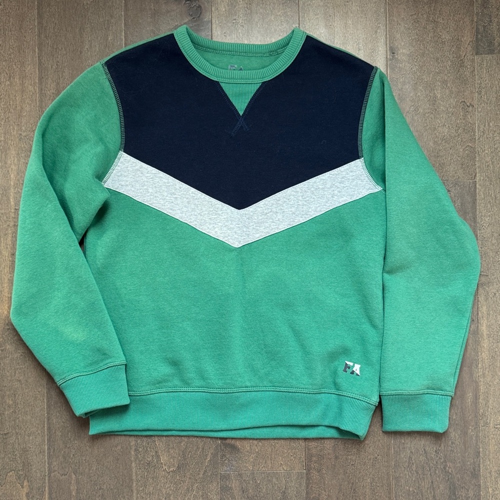 Green and Navy Kids Sweatshirt